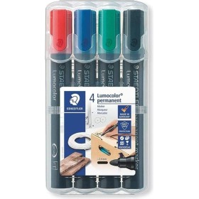 Staedtler Lumocolor 352 WP4 Bullet Tip Permanent Marker - Assorted Colours (Pack of 4)