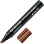 Staedtler Lumocolor Permanent Marker 350-7 Chisel Tip Brown