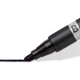 Staedtler 348-9 Lumocolor Double ended permanent marker with bullet and chisel tip Black