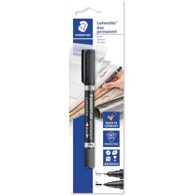 Staedtler 348-9 Lumocolor Double-Ended Permanent Marker - Black. Upgrade your writing and drawing experience with the Staedtler 