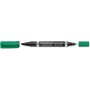 Staedtler 348-5 Lumocolor Double ended permanent marker with bullet and chisel tip Green