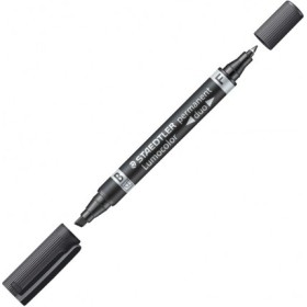 STAEDTLER 348 B-9 Double ended permanent marker with bullet and chisel tip Black