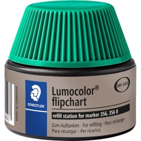 STAEDTLER 488 56-5 Lumocolor Flipchart Marker Refill Station - Green. Ensure your presentations are always vibrant and impactful