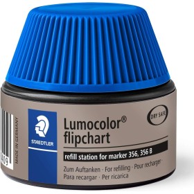 STAEDTLER 488 56-3 Lumocolor Flipchart Marker Refill Station - Blue. Keep your presentations professional and impactful with the