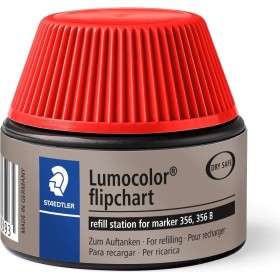 STAEDTLER 488 56-2 Lumocolor Flipchart Marker Refill Station - Red. Ensure your presentations stand out with the STAEDTLER 488 5