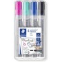 STAEDTLER 356 WP4 Lumocolor Flipchart Markers - Assorted Colours (4 Count )