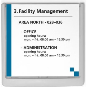 Enhance your office or meeting room signage with the Durable 4862 Click Sign Outside Entrance Panel in Graphite, available at Be