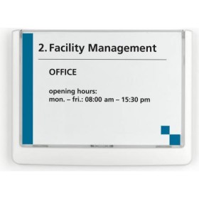 Enhance your office or facility signage with the Durable 4861-37 Click Sign Outside Door Plate in Graphite, available at Best Bu