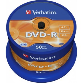 Verbatim DVD-R 4.7GB 16X 50-Pack Spindle Matt Silver 43548