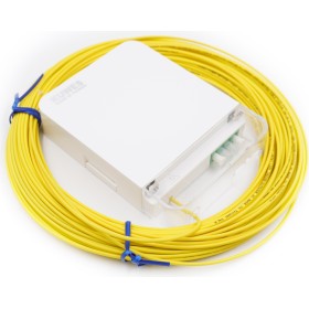 2F/Port (1 Hole) White Color Outlet Box - PC + ABS. LC/APC Singlemode Quad Adaptor x 1. LC/APC Connector x 2. 2 Core SM (G.657A1
