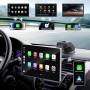 Madoec Portable 9" Wireless Apple Carplay & Android Auto 4K Dash Cam 1080p Backup Camera