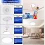 Modern 12-inch 28W LED Flush Mount Ceiling Light, 3100lm, 5000K Daylight White