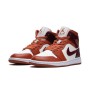 Jordan 1 Mid Dusty Peach Night Maroon (Women's)