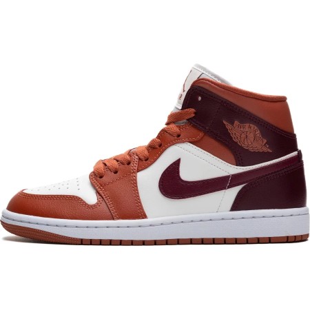 Jordan 1 Mid Dusty Peach Night Maroon (Women's)