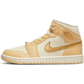 Jordan 1 Mid SE Pale Vanilla Metallic Gold (Women's)