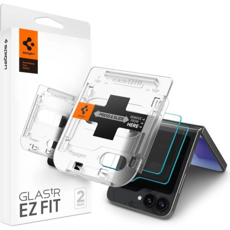 Spigen GLAS.tR ez Fit Samsung Galaxy Z Flip 6 Clear [2 PACK]