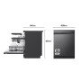 LG DF365FMS dishwasher Freestanding 14 place settings B Black