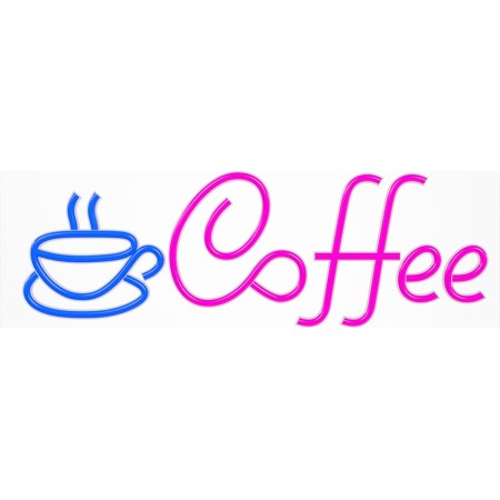 Neon PLEXI LED COFFEE pink blue NNE11 Neolia