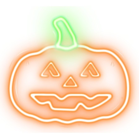 Neon PLEXI LED PUMPKIN WITH STEM orange green NNE13 Neolia