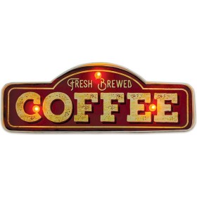 RETRO Metal Sign LED Fresh Brewed Coffee Forever Light