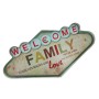 RETRO Metal Sign LED Welcome Family Forever Light