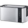 Severin AT 2590 Twin long slot toaster with home baking attachment Stainless steel, Black