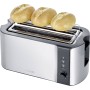 Severin AT 2590 Twin long slot toaster with home baking attachment Stainless steel, Black