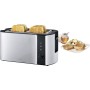 Severin AT 2590 Twin long slot toaster with home baking attachment Stainless steel, Black