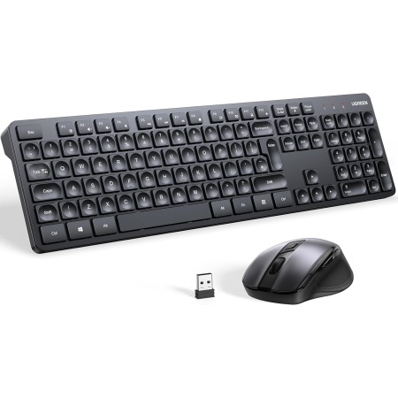 UGREEN MK006 Ergonomic Mouse and Wireless Keyboard Combo (Black)