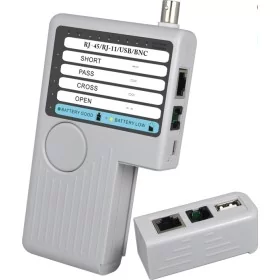 Checks for Open Circuit, Short Circuit, Cross Connection, Broken Wire. Ergonomic portable handheld design. Simple one button tes