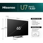 Hisense 65U7NQ 65'' 4K Smart QLED MINI LED 120Hz Gaming TV