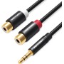 Vention Audio Cable 3.5mm M to 2RCA F 0.3m