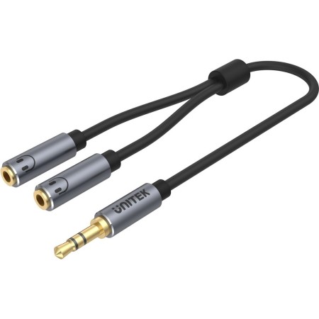 Unitek Y-C956ABK 3.5mm Headphone Splitter Cable 0.2m