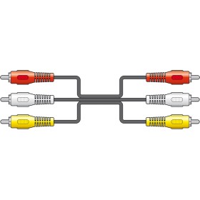 AV:link 1.5m 3RCA Cable for Stereo & Video