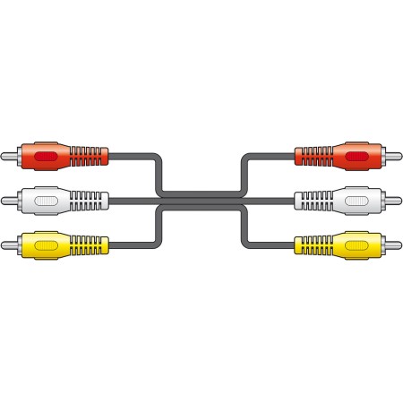 AV:link 1.5m 3RCA Cable for Stereo & Video