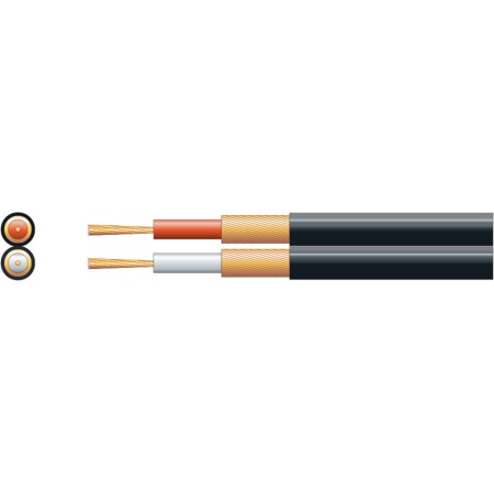 Mercury Twin Core RCA Cable Black 100m