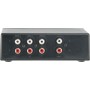 AV:link 3 Way Stereo Audio Switch, sleek black