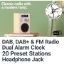 Majority Barton Radio with Dual Alarms in Oak