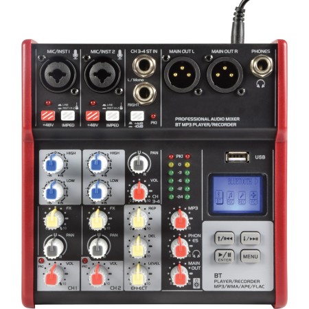 Citronic CSM-4 Mixer 4 Channels USB/BT