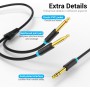 Vention 6.3mm M to 2x6.3mm M TRS Cable 5.0m