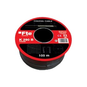 FTE K290B Coaxial Cable Black PE RG6 100m