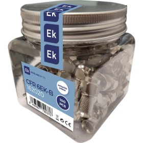 EK CFR6EK-B F-Connector with wings, 100pcs