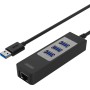 Unitek Y-3045C USB3.0 3-Port Hub w/ Gigabit LAN