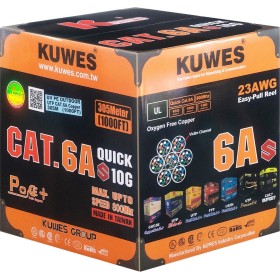 Kuwes CAT6A 23AWG Cable - 305m Black