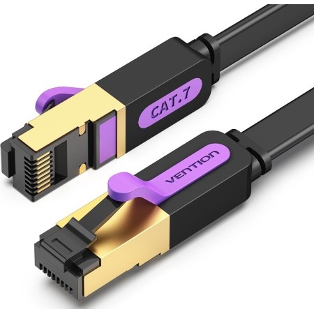 Vention NETWORK Cable CAT7 Flat 5.0m Black