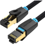 Vention NETWORK Cable CAT8 SFTP Braided 1.5m Black IKGBG