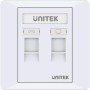 Unitek Dual Port Wall Plate T013A