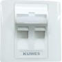 Kuwes Outlet Double Faceplate UK 86x86 45°