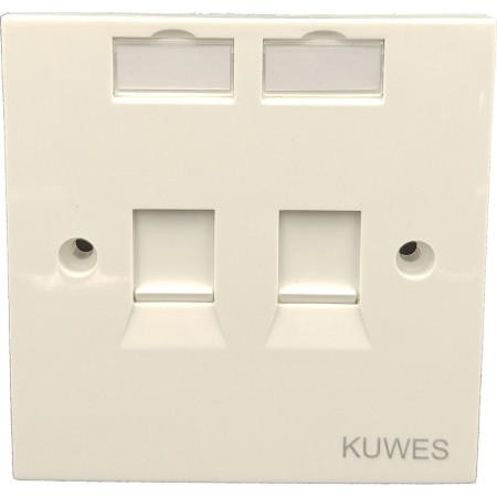 Kuwes UK Double Outlet Faceplate - Best Buy Cyprus