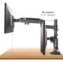 NBMounts H180 Twin Arm Gas Desktop Monitor Mount